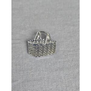 Longaberger Basket Slide Necklace Pendant ~ Silver Tone Charm